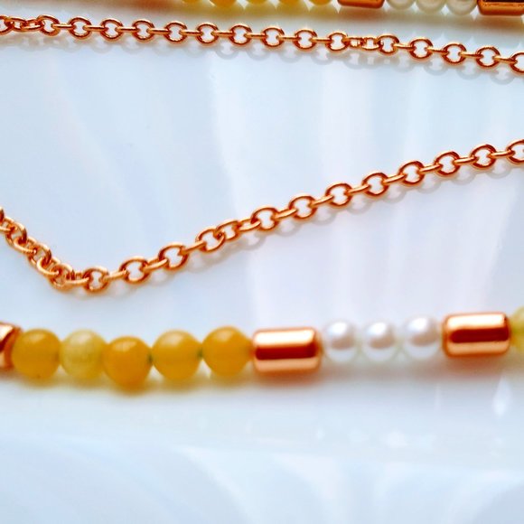 J.CREW Sea Breeze Layered Necklace Lemon - Picture 8 of 9